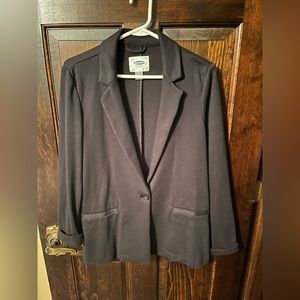 Black cotton blazer from Old Navy, size M.